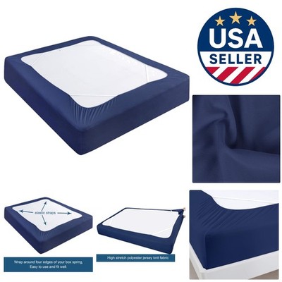 Durable Elastic King Size Box Spring Cover - Machine Washable Bed Skirt Solution