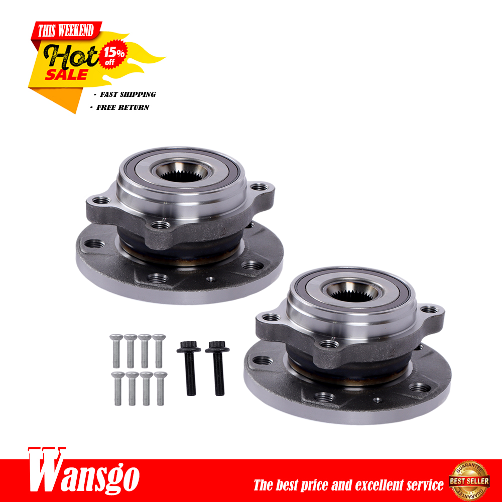 2pcsForVolkswagenPassatJettaTiguanAudiFrontWheelHub&BearingAssembly