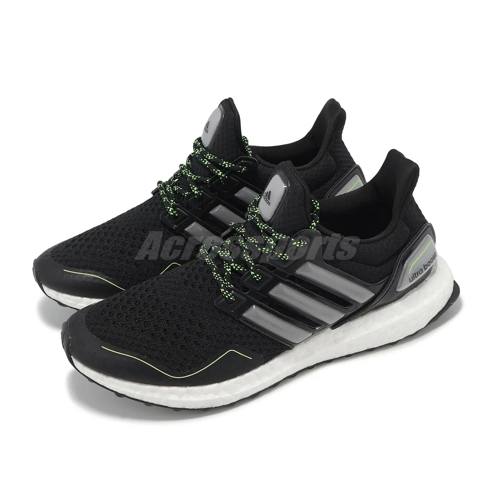 adidas Ultraboost 1.0 W Black Team Solar Yellow Women Road Running Shoes ID1749 - Photo 1/4