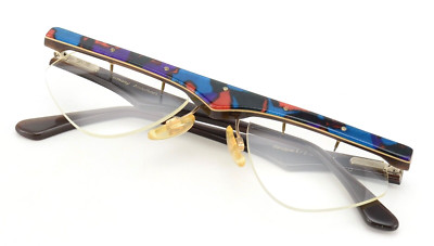 PS SWOPPER 6 Vintage Natural Horn Bar Eyeglasses 3-106 2981 Rimless Unisex Mu...
