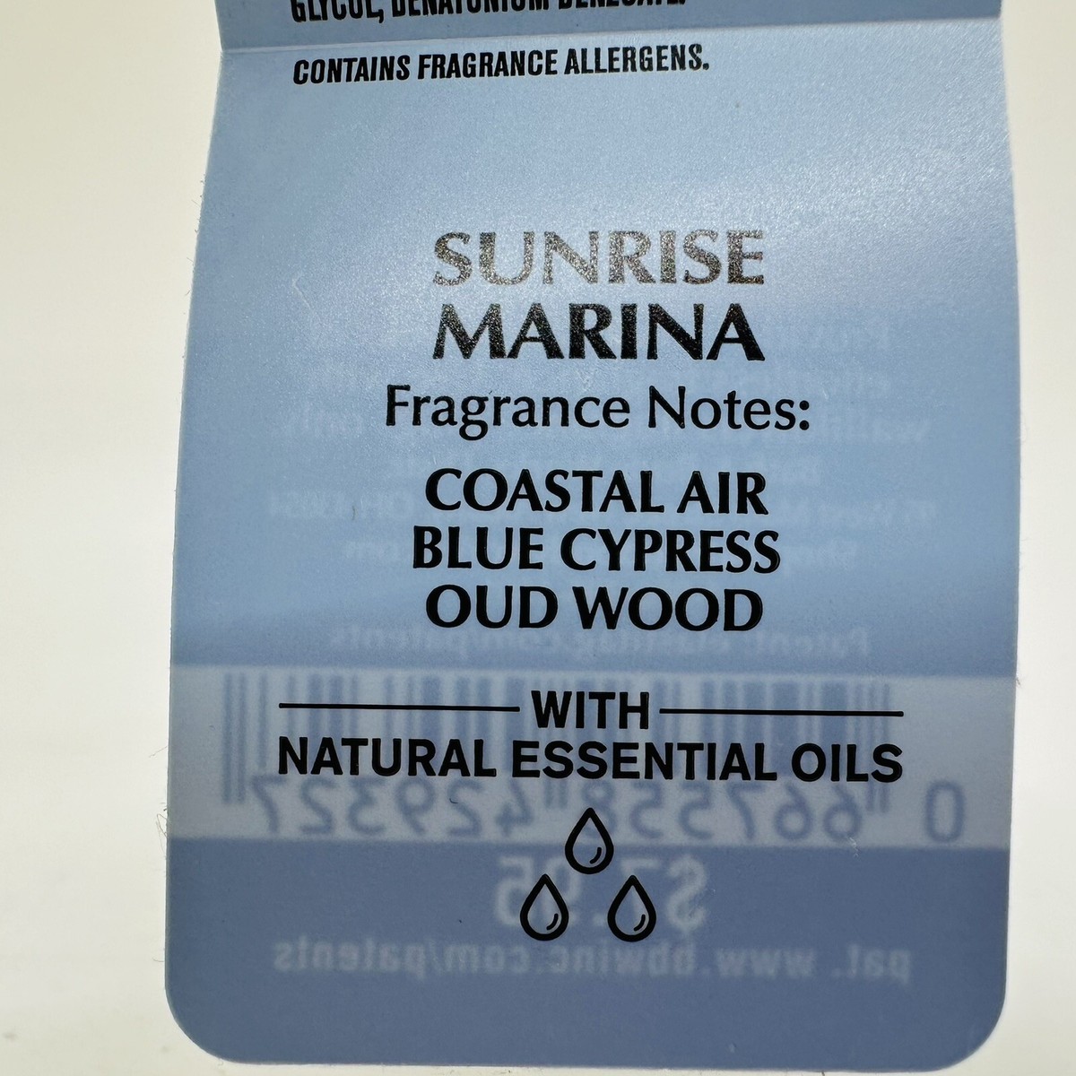 Bath & Body Works Wallflower Plug Refill – Sunrise Marina Scent, 3-Pack (Light Blue)