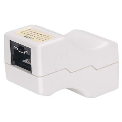 Intellinet UTP Inline-Kupplung abschließbar Cat6 weiß RJ45 Locking Coupler
