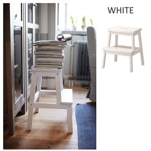 New Ikea Step Stool Retro Wooden Chair Ladder Foot Kids Kitchen