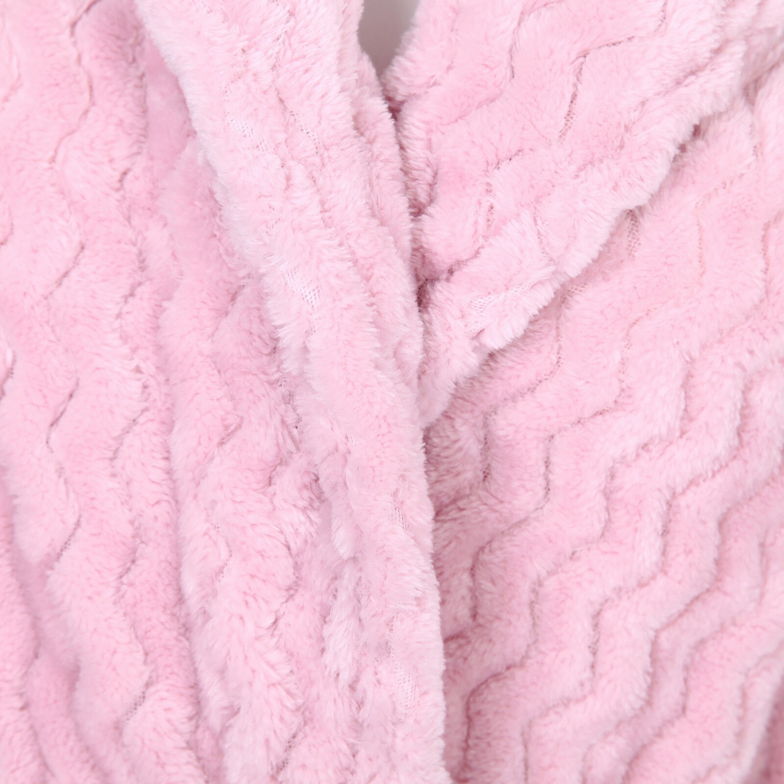 RH Womens Fluffy Short Robe Fleece Plush Warm Night Spa Bath HouseCoat