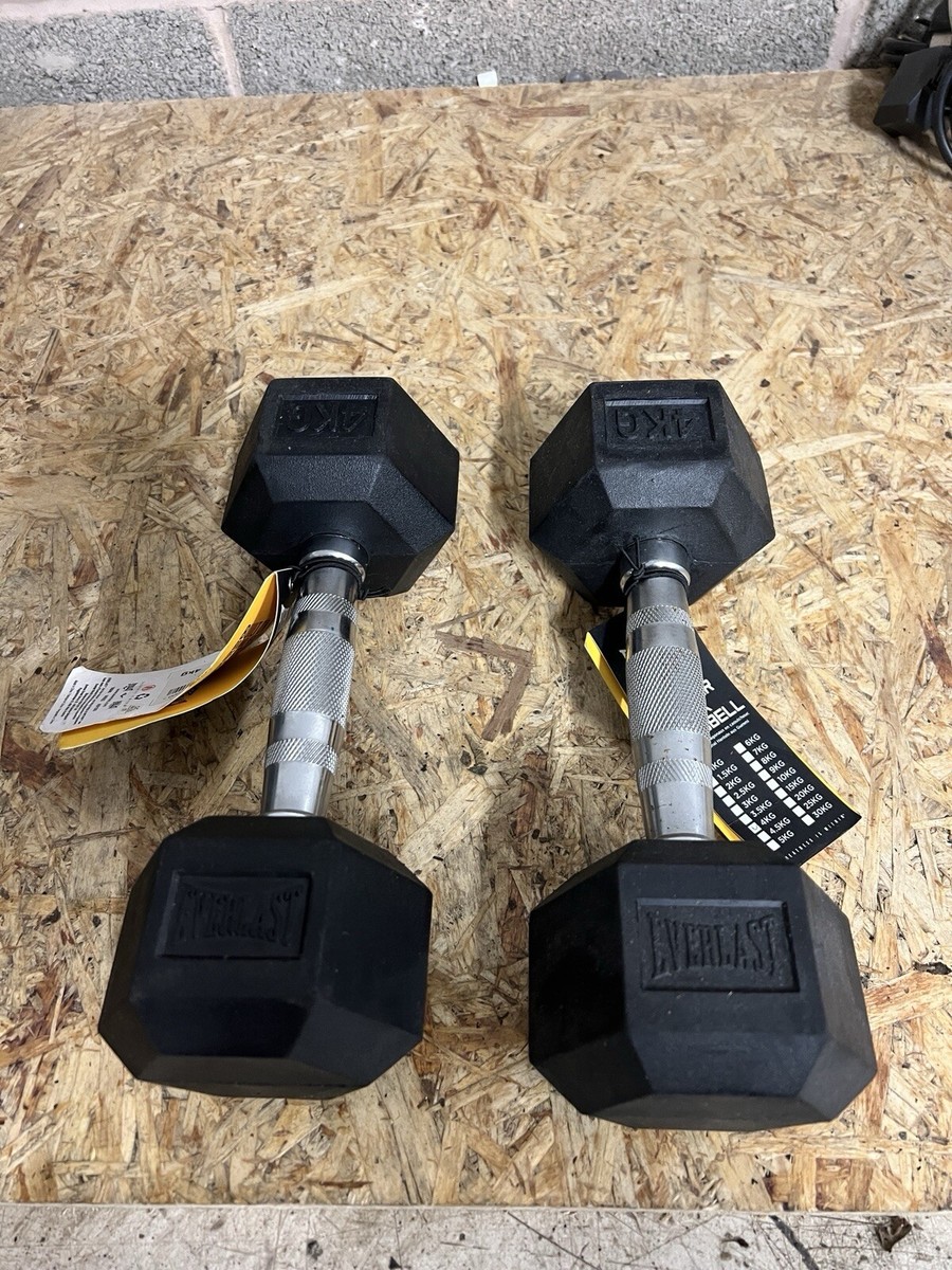 Hex Dumbbell Everlast 4kg Dumbbells Everlast KG Pair (2of Rubber