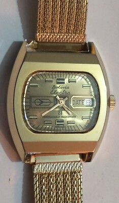 エボナイト  ウォーリアーエリート Vintage Bolivia Electra 23 Men's Jet Watch Working AS-IS