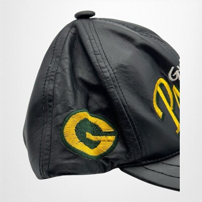 Green Bay Packers Vintage 90s Leather Snap Back Hat Cap NFL | eBay