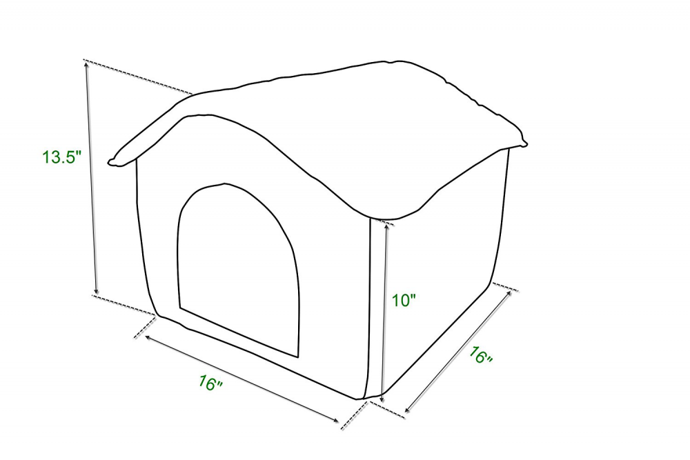 Indoor Dog House Bed Pet Soft Warm Fleece Cushion Pad Washable Cat Cozy