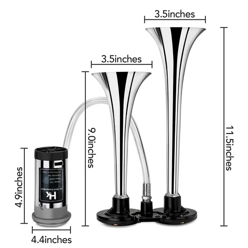Compresor de Aire de Repuesto, Bomba de Aire 12V 150db para Bocina, Vehículo Camión Coche - Imagen 6 de 10