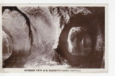 HASTINGS - ST CLEMENTS HÖHLE INNEN S/W POSTK...