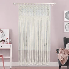 Bohemian Style Woven Tassel Curtain Wall Hanging Tapestry Window Curtains Decor