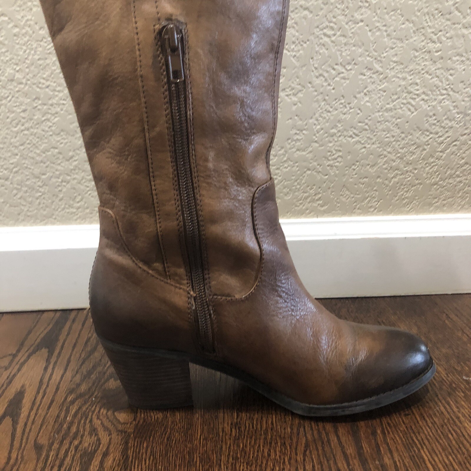 ARTURO CHIANG Tall Brown Leather Riding Boots Women’s… Gem