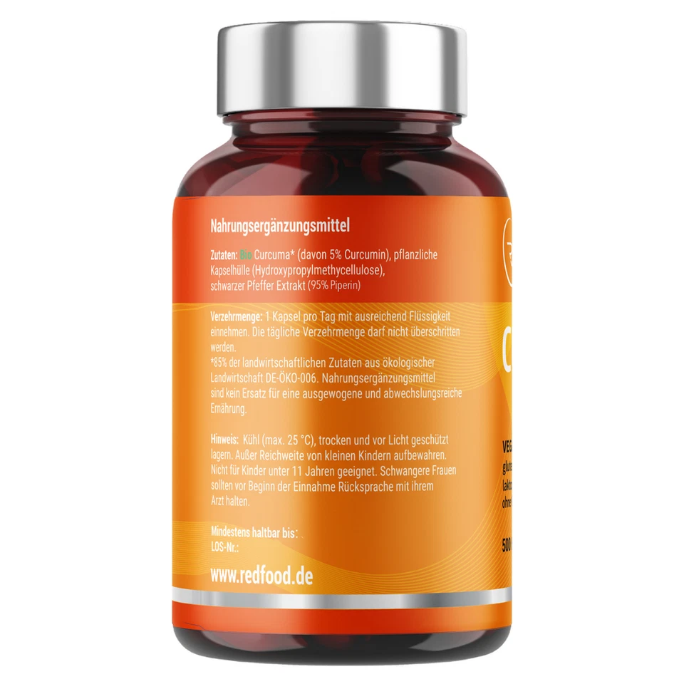 BiO Kurkuma Extrakt ⭐ 500 Kapseln ⭐ hochdosiert 700mg Curcuma Curcumin + Piperin - Bild 3 von 4