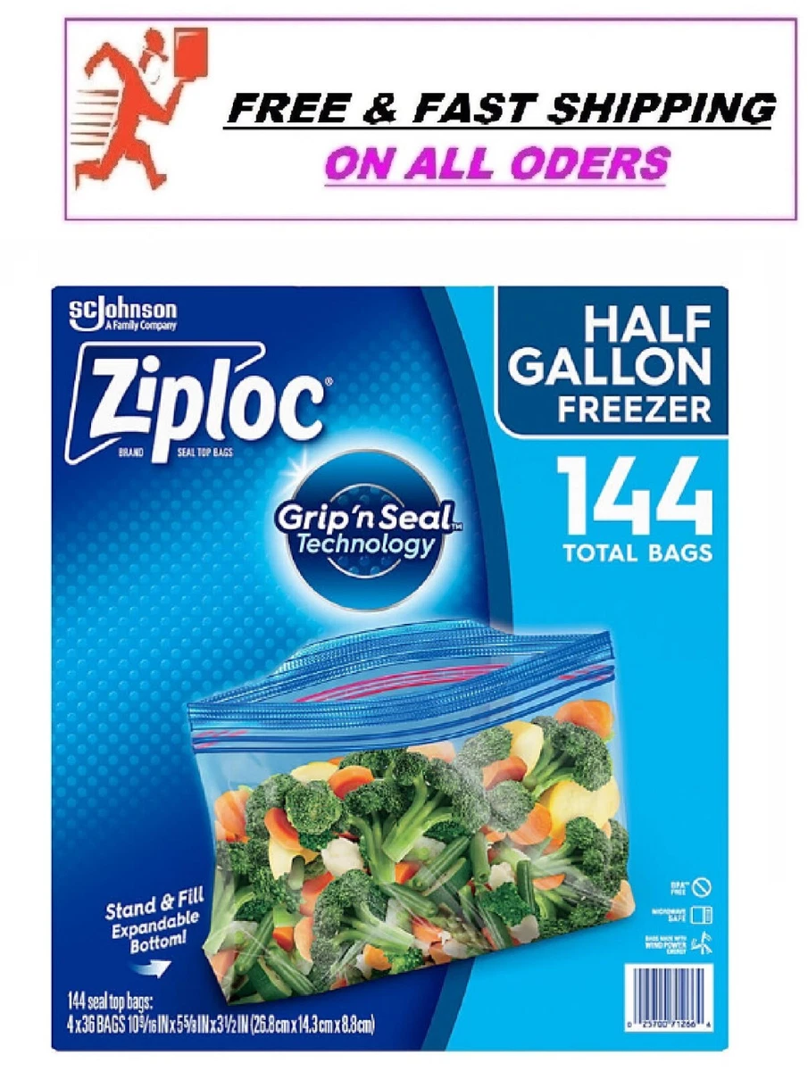 Ziploc Half Gallon Freezer Bags (144 ct.)