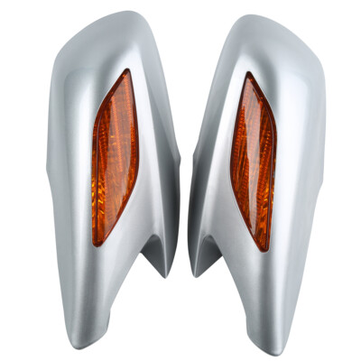 Silver Rear View Mirrors Orange Turn Signals Fit For Honda ST1300
