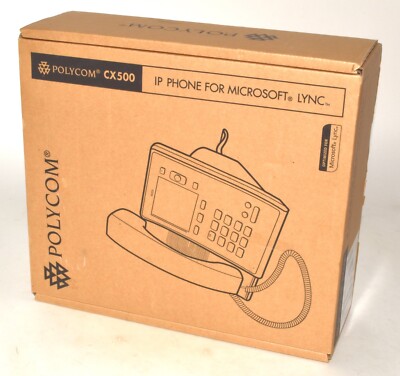 Polycom CX500 IP Phone for Microsoft Lync, Black, PoE *New, Open* 2200-44300-02b