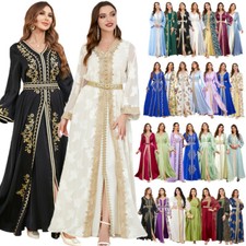 Abaya Kaftan Muslim Islamic Women Maxi Dress Embroidery Dubai Turkey Caftan 2pcs