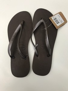 havaianas slim brown