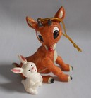 Kurt Adler RUDOLPH Red-nosed Reindeer White Bunny Christmas Ornament Misfit Toy — photo 3
