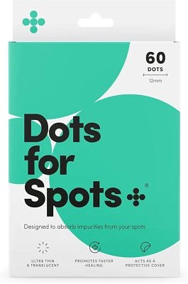 Dots for Spots Acne Patches - Pack of 60 Translucent Hydrocolloid Pimple Patch