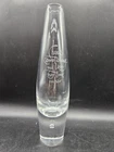 STEUBEN Glass Bud Vase "Chance Cannot Change My Love" Air Bubble Base 8" Signed
