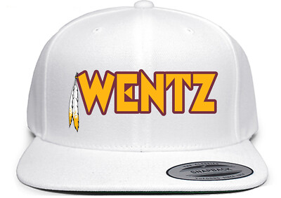 Washington Commanders Football Team Carson Wentz Logo Snapback Hat