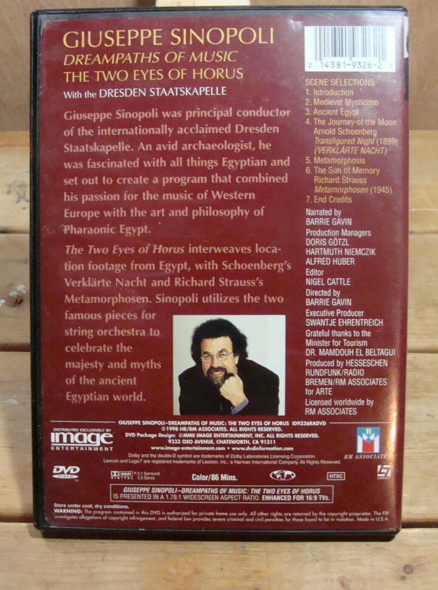 (未使用･未開封品)　The Two Eyes of Horus & Dreampaths of Music [DVD] gsx453j 2 Giuseppe Sinopoli DVDs (1998) Dreampaths Of Music ~Rhine