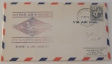Sydney Australia to Los Angeles California December 17 1959 first flight airmail