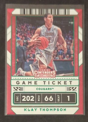 2020 Panini Contenders Draft Picks Klay Thompson Green Explosion Parallel #6