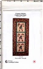 Country Stitches Candy Cane Panel ©2004 Castilleja Cotton Quilting Patrn #4063-8
