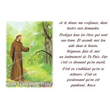 Aufkleber F&uuml;r Neuvaine - Saint Francois D'Assise