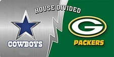 Green Bay Packers Dallas Cowboys House Divided Football Flag 3x5 NFL w/ grommets