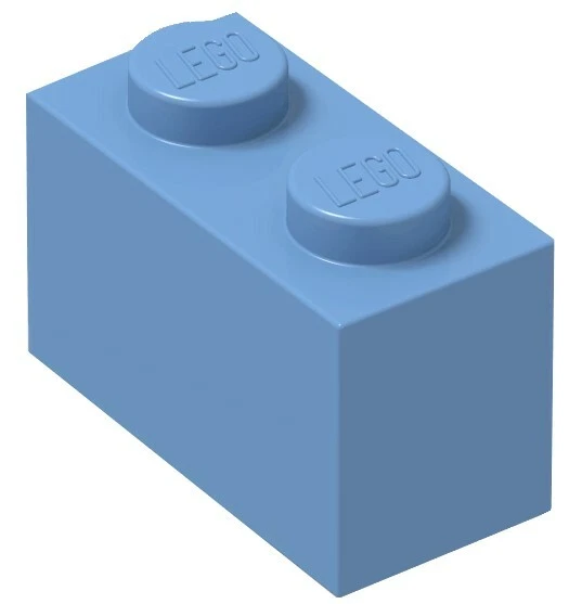 ☀️100x NEW LEGO 1x2 MEDIUM BLUE Bricks (ID 3004) BULK Parts City Town Building - Image 2 of 2