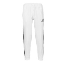 adidas NEW Mens Essentials 3-Stripes Fleece Pants Jogger White XL 50