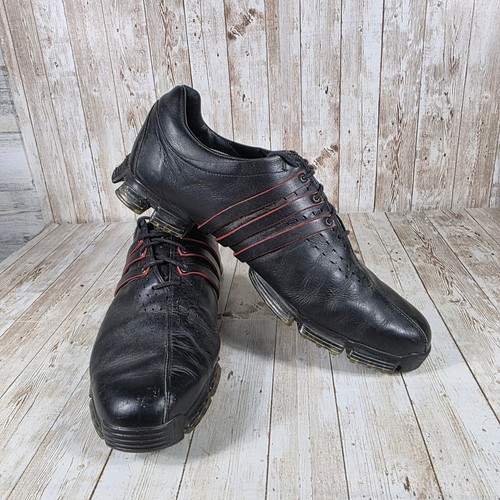 Adidas Tour360 LTD Golf Shoes Leather Spiked Black Red Mens Size 14 - Picture 6 of 8