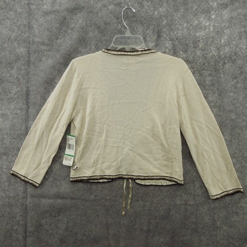 Nine West Sweater Womens Size Large 3/4 Sleeve Knit Cardigan New Defect - Picture 2 of 16