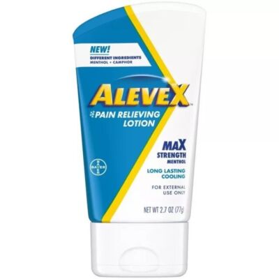 2 xAleveX Pain Relieving Lotion, Max Strength Menthol Cooling, 2.7oz Lot Of 2