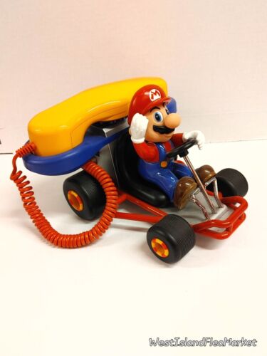 Nintendo Mario Kart Corded Telephone Vintage 2002 Tested/Works NO Lightning Bolt - Zdjęcie 13 z 24
