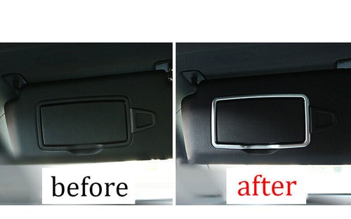 ~For Benz GLE GLS 2020-2022 Matte Silver Cosmetic Mirror Decor border Frame Trim - Foto 4 di 11