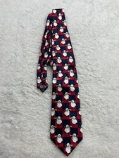 Hallmark Mens Silk Christmas Necktie Snowmen Holiday Made in USA Novelty Tie