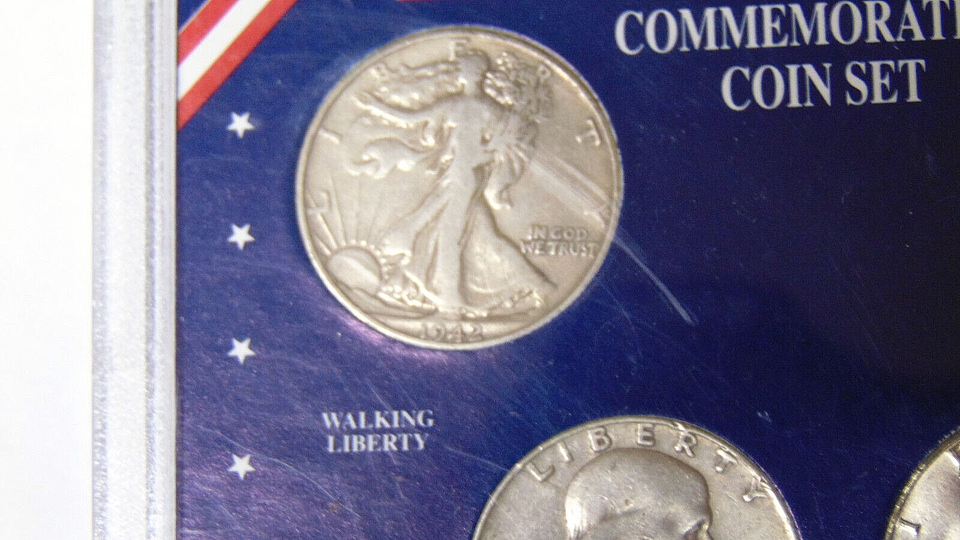 American Half Dollar Coin Set With Walking Liberty Franklin and Kennedy