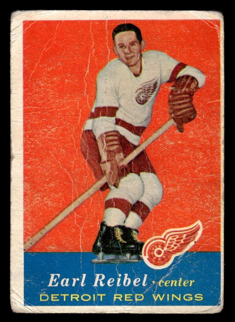 Earl Reibel #45 Hockey Cards 1957 Topps trading card — raw and PSA graded price guide
