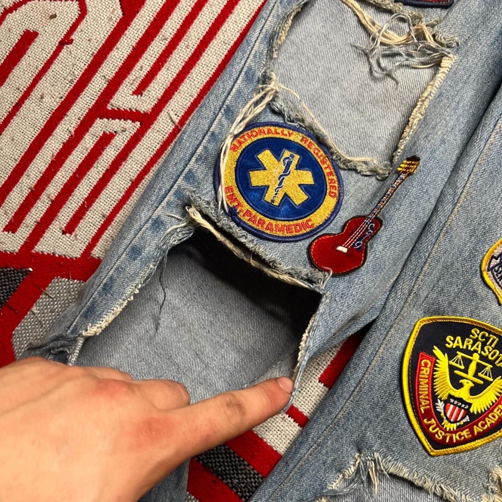 Vintage Edwin US Classics Patchwork Denim Jeans | 30W 28L image 4