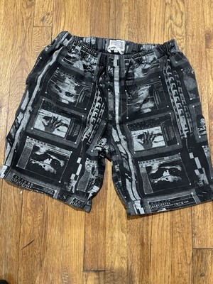 C.E (CAV EMPT) Shorts, Medium Cotton, Black, All-Over Print