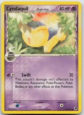 Cyndaquil (Delta Species) Common Dragon Frontiers 45/101 LP Atsuko Nishida
