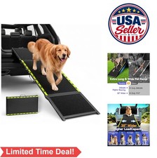 Foldable Dog Car Ramp 74 Inch Extra Long 20 Inch Wide 250 lb Capacity Non Slip
