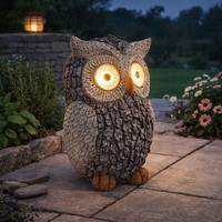 Solarleuchte Figurlampe AußEnleuchte Eule Terrassen Stein Design Led Balkonlampe
