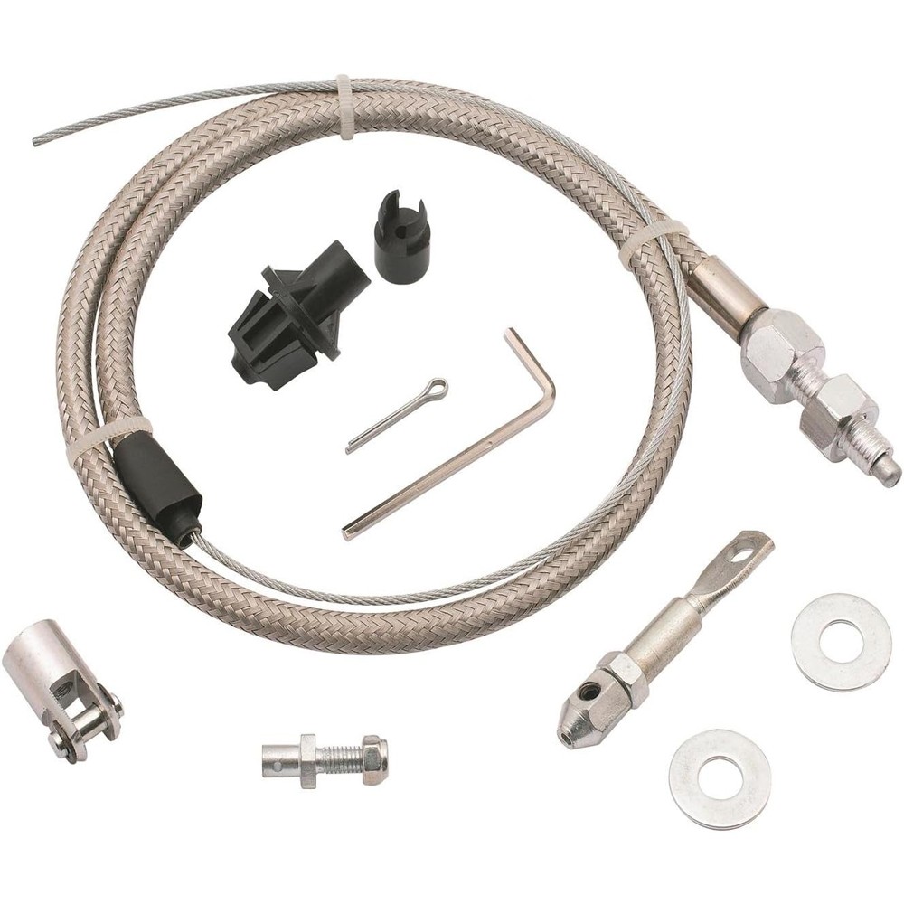 Universal Street Hot Rod Aluminum Gas Pedal & 24" SS Throttle Cable & Spring Kit