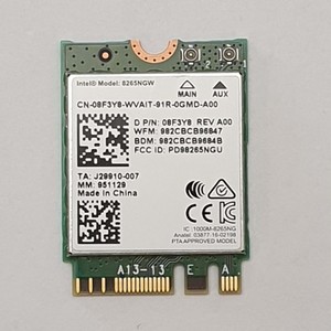 Dell Latitude 7480 Intel 8265NGW WLAN WiFi Bluetooth Karte Wireless Modul