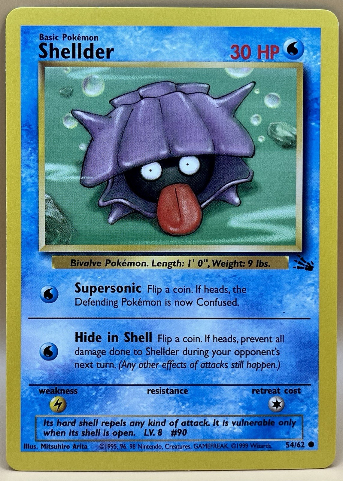 Shellder 54/62 – Fossil (Unlimited) – LP – WOTC 1999 Pokémon TCG